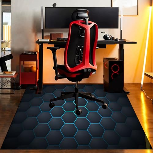 Protector Suelo Silla Ruedas, Alfombra Silla Gaming, Alfombrilla para Silla de Oficina, Alfombrilla de Protección para Suelos Duros, Alfombrilla para Protección de Suelo de hogar 120 x 140 cm