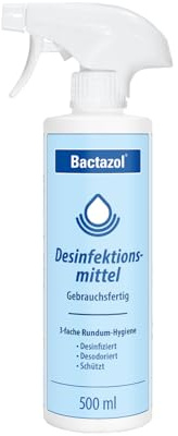 Bactazol Desinfektionsmittel 500ml - Enthält Isopropanol - Desinfektionsspray für Mensch, Haushalt & Tierumgebung - Desinfektionsmittel für Hände - Als Handdesinfektionsmittel geeignet