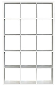 FORTE Mauro Regal 3x5 Fächer, Holzwerkstoff, Weiß, (B*H*T): 107,2 x 176,3 x 32,12cm
