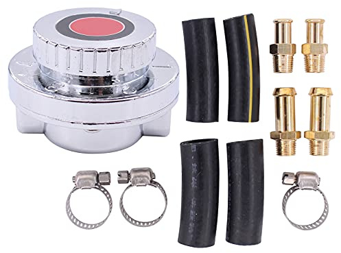HouYeen Universal Adjustable Gunmetal Fuel Pressure Regulator for Carburetor Engine