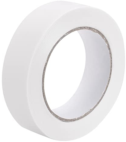 sourcing map Tissu Reliure Réparation Bande Rouleau 30mm x 45 mètres 5.3 Mil Blanc