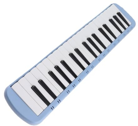 Melodica 37 Touches Clavier Mélodica Vent Instrument de Musique Professionnel Portable Mélodica Formation adapté aux Débutants (BLUE)