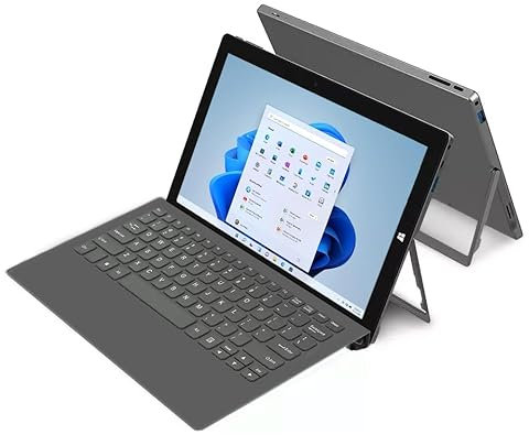 SZTPS® Window 11 Tablet 11.6 pollici, Windows Tablet con tastiera, processore Intel N4020, 6 GB+128 GB Tablet PC 2 in 1(QWERTY Deutsch)
