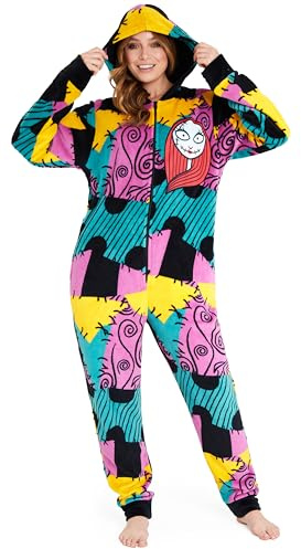 Disney The Nightmare Before Christmas Combinaison Pyjama Polaire avec Capuche Femme (Multi, L)