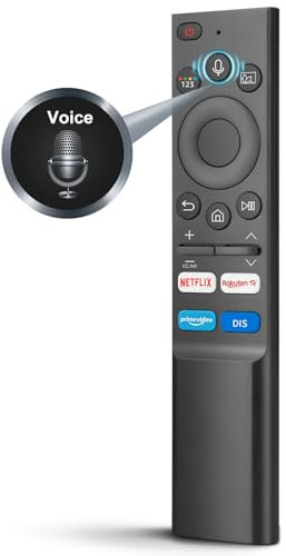 Voice Replacement for Samsung-Smart-TV-Remote, Newest Upgraded Samsung Remote Control with Voice Function, with Netflix, Prime Video, Rakuten TV, Disney Buttons