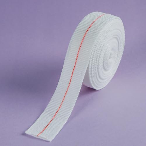 Benda tubolare, bendaggio tubolare di ritenzione, bendaggio tubolare elastico, supporto per distorsioni per arti piccoli, linea rossa (3,5 cm x 10 m)