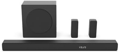 Hisense HS5100-Soundbar a 5.1 canali con subwoofer wireless da 6,5 pollici, potenza audio massima 540 W, Bluetooth wireless 5.3, alimentato da DTS Virtual:X, HDMI ARC/ottico/AUX/USB
