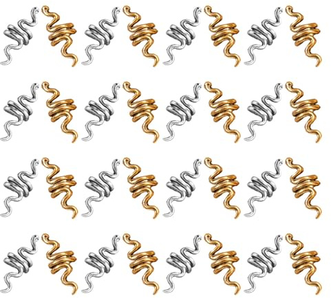 DECHOUS 40pezzi Elastico per Capelli Spirale Forcina per Chignon Polsini per Code di Cavallo Decorazioni per Trecce Accessori in Metallo Fermagli per Donne e Uomini
