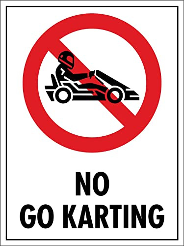 Divieto Di Go-Kart Cartello Di Avvertimento Cartelli Metallo Targa In Metallo Cartello Decorativo Per Murale Bagno Cafe Club S