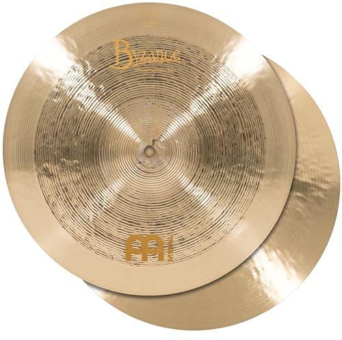Meinl Cymbals Byzance Jazz Plato Tradition Hihat de 14 pulgadas (35,56cm) Platillos de Batería - Bronce B20, Acabado Tradicional (B14TRH)