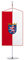 Vispronet® 15 x 25 cm Hessen Tischbanner Bundesländerfahnen Set ✓ Fahne & Chrom-Ständer ✓ Kordel-Rand