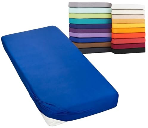 Moon-Classic Spannbettlaken Boxspringbett Wasserbett Spannbetttuch Matratzen 160g/²m 200x220-220x240 Royalblau