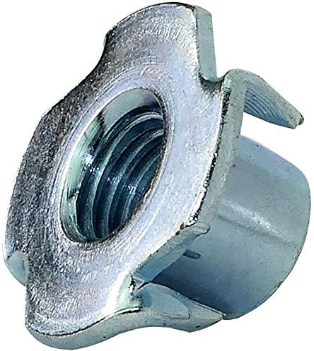 AERZETIX - C45751 - Lot de 50 - écrous à griffes ergots à enfoncer à 4 épines - écrous à frapper - pièce métallique/broche/assemblage - en acier zingué - filetage M10x13 métrique femelle