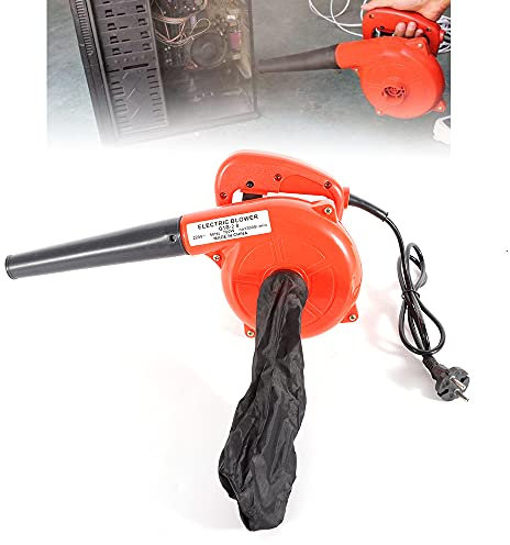 Frederimo Soplador de hojas eléctrico, 1000 W, 13000 rpm, soplador de hojas con tubo de soplado y bolsa para el polvo, para eliminar el polvo de las placas base, fuente de alimentación de la carcasa