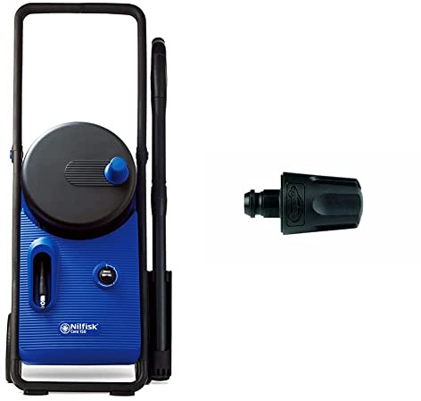Nilfisk Core 150 bar High Pressure Washer with Power Control for Home, Garden and Car, Blue & Wide Angled Auto & Cycle Nozzle Pressure Washer Attachment – Compatible with Nilfisk Pressure Washers