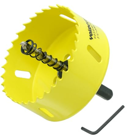 Lochsäge 80mm, Universal HSS M42 Bi-Metall Lochsägen, Lochkreissäge mit Sechskant-Schaft und Bohrer Lochbohrer Set Bohrkrone für Holz, Rigips, Trockenbau, Kunststoffe