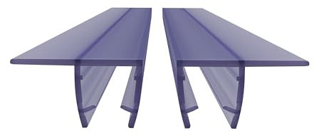 2pz Guarnizione Box Doccia Gocciolatoio Verticale PVC F-Shape per vetro 4mm 5mm 6mm Lunghezza 200cm Baffo 14mm Design Italiano Facile da Installare Packaging Ultraresistente Riducibile