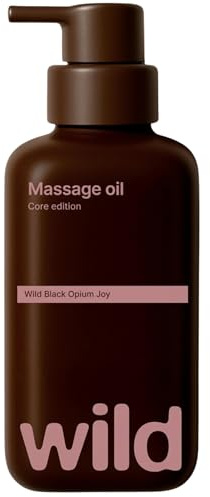 Wild Black Opium Joy Massage Oil (250ml) - Sensual Body Oils for Date Night with Jojoba & Grapeseed, Relaxing Couples Massage & Evening Aromatherapy, Lightweight & Non-Greasy for All Skin Types