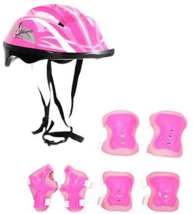 LeeQinersw Set di Protezioni per Bambini per Andare in Bicicletta con Gomitiere E Ginocchiere, Rosa