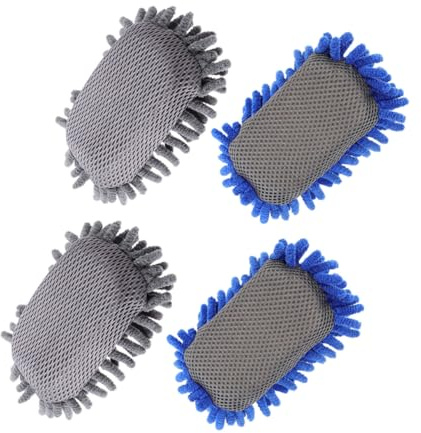 iplusmile 4 piezas de Pizarra Blanca de Chenilla Esponjas Pequeñas Lavables para Limpieza de Pizarras Secas Esenciales para Aula y Hogar