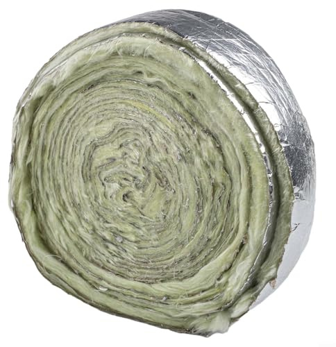 Gettimore Rouleau de feutre en fibre de verre de 10 m pour isolation de tuyau, bande de feutre de laine de verre, absorption sonore, isolation thermique, bande de feutre de laine de verre
