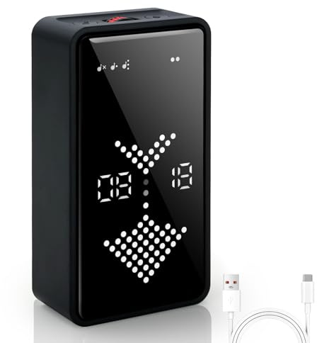 Cuteefun Tomattimer, digitalt timglas, simulerad rörlig sandeffekt, snabb inställning, batterinivåvisning, tyst läge och ringsignal, produktivitetstimer för klassrummet, studion, svart