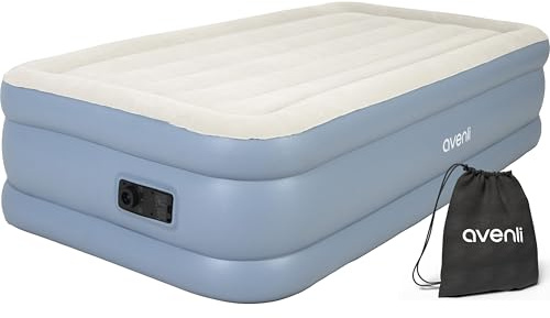 AVENLI Colchón hinchable autoinflable tamaño doble 191 x 99 x 46 cm, 1 persona, I-Beam, autoinflable, hasta 100 kg, color gris, cama de invitados para camping al aire libre – Colchón hinchable para 1