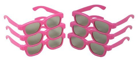 Children's Passive 3D Glasses for Kids - 6 Pairs - RealD Certified - Home Cinema or Theater -