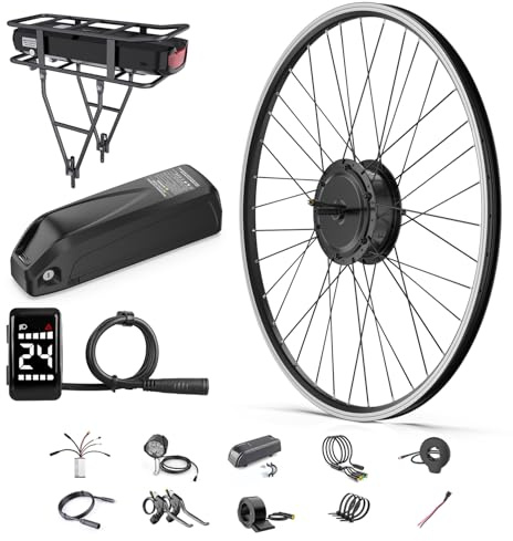 BAFANG G020 48V 500W Front Hub Motor Electric Bike Conversion Kit for 26/700C Wheel Drive Engine with LCD Display &Optional Ebike Battery