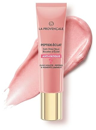 La Provençale Peptide-Éclat - Soin Yeux Rose Booster d'Éclat Anti-fatigue - Olive violette - Peptides & Pigments lumineux - Efficacité Prouvée - 15 ml