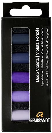 Rembrandt Professional Soft Pastel Set Deep Violets | 5 Half Pastels