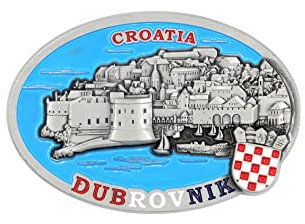 Aimant de réfrigérateur en métal 3D City Souvenir de vacances de campagne Londres Paris NewYork Berlin Dubaï Amsterdam Rome Prague Milan Barcelone Venise (Dubrovnik)