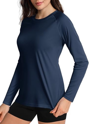 Boladeci Womens Rash Guard Long Sleeve Swim Shirt Sun Protection T-Shirts