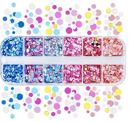 Runde Glitzer Sparkly Konfetti Epoxidharz Formen Füllstoffe Nagel Pailletten Glitzer Nail Art Decor Runde Harz Füllmaterialien