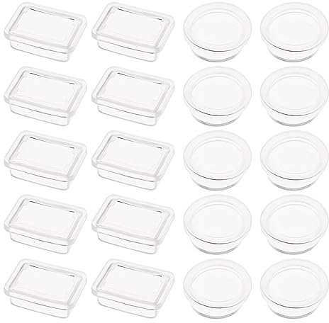 eMagTech 20 Stück Wippschalter Abdeckung Weiches Silikon Wasserdicht Rund Und Quadratisch Schutzkappe für Boot Wippschalter Zubehör Transparent
