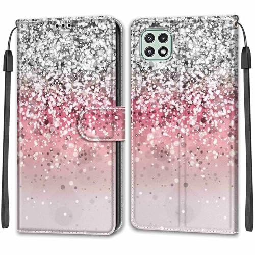 for Samsung Galaxy A22 5G Phone Case, Premium PU Leather Shockproof Protective Phone Case with [Card Slots] [Kickstand] for Samsung Galaxy A22 5G Case