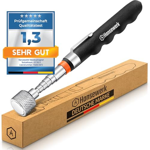Hansewerk® original teleskop Stabmagnet Magnetstab Teleskopmagnet ausziehbar Magnetheber pick-up 80 cm teleskop stab stark magnet magnetstange stift werkzeug (1)
