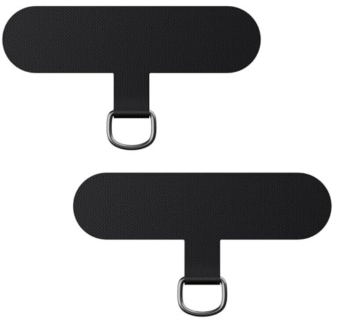 caslord 2 Stück Handyband Universalpads, Verwandelt Deine Hülle in eine Handyband, Ultra-dünnes TPU-Plättchen passend kompatibel mit alle Standard Handyhülle - Schwarz