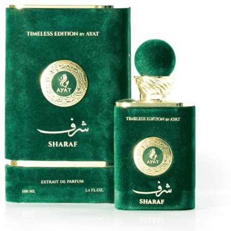 AYAT PERFUMES - Sharaf Eau De Parfum Timeless Edition 100ml | Oriental & Fruity Fragrance for Women | Dubai-Inspired Luxury Perfume | Elegant Velvet Bottle | Gift for Her