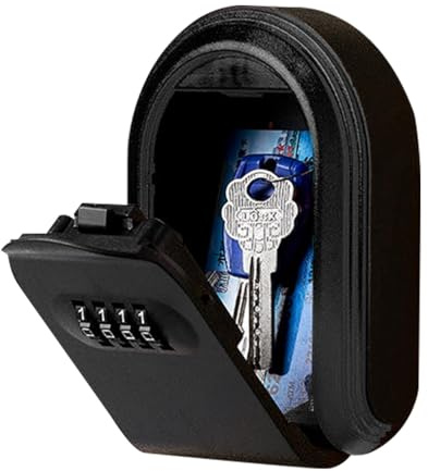 Boite A Clefs Avec Code À 4 Chiffres, Boite À Clés Murale, Boîte De Rangement Des Clés, Boite A Clefs Securisee Exterieur, Boite À Clefs Étanche Et Antirouille, Boite À Clé Résistant Aux Intempéries