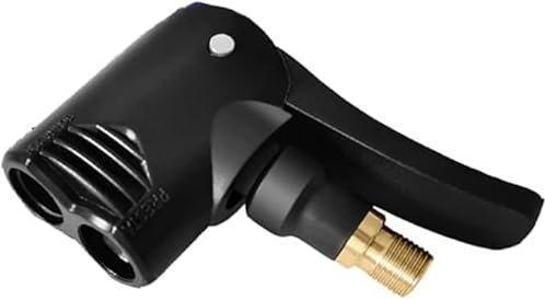 Black Bike Pump Adapter Valve Adapter Dual Head Bike Track Pump Tyre Air Pump Valve Bike Pump Connector Head Accessories