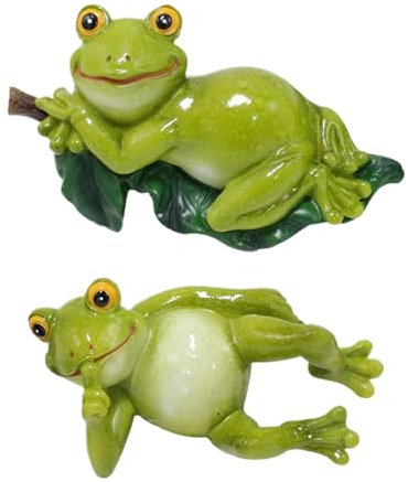 Generico Statue di rana per il giardino, statua della rana,Decorazioni di rana in resina | esterni, decorazioni di piante in pentola per cortile, portico, balcone, terrazza, cortile