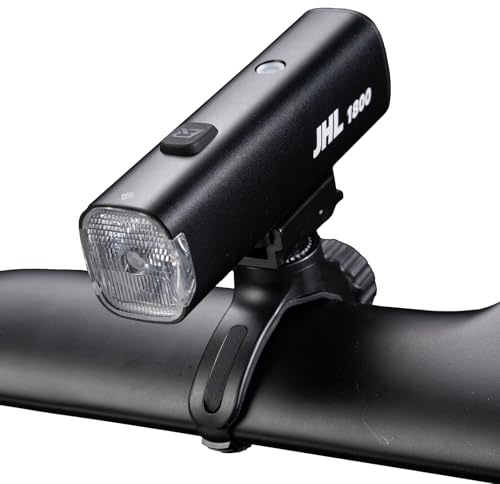 ROCKBROS 1800 Lumens Bike Light 5000mAH USB C Rechargeable Bike Headlight IPX6 Waterproof Bicycle Front Smart Light Glare Protection for Night Riding
