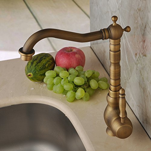 Hiendure Miscelatore Rubinetto Monocomando per Lavabo da Bagno,Realizzato in Ottone