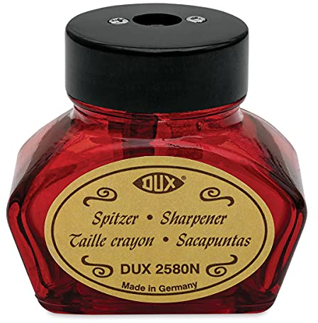 Dux Tintenfassspitzer aus Glas, Rot