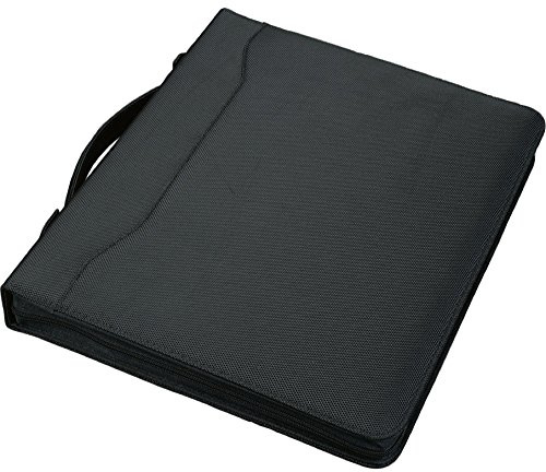 Alassio 30078 – Konferensmapp AREZZO II i DIN A4-format, skrivmapp av nylon, dokumentmapp i svart, mapp ca. 36 x 30 x 6 cm, svart, Klassisk