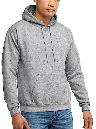 Hanes mens Pullover Ecosmart Hooded athletic sweatshirts, Light Steel, Medium US