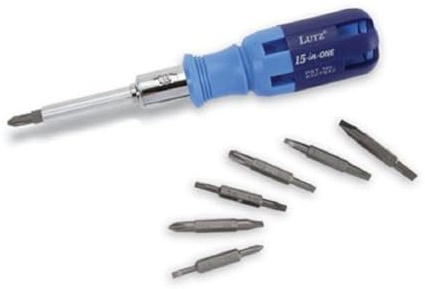 Lutz 21001 15-in-1 Ratchet Screwdriver, Blue