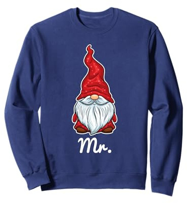 Noël Gnomes Mr Couple Tenue Assortie Cadeau De Noël Hommes Sweatshirt