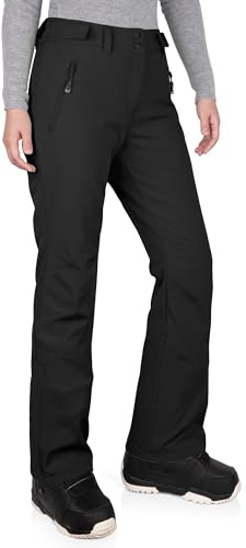 33,000ft Women's Ski Pants Waterproof Ski Trousers Snowproof Thermal Ladies Snow Pants Black 12 * 29L
